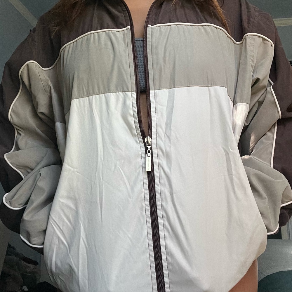 Weatherproof Women's Brown and Cream Bomber Jacket